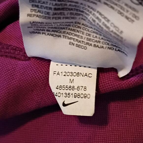 Nike Dri Fit Element Running Quarter Zip Medium Stripe Performance Layer Magenta - Picture 13 of 13